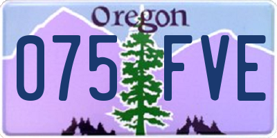 OR license plate 075FVE