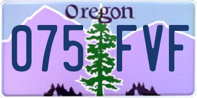 OR license plate 075FVF