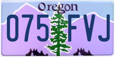 OR license plate 075FVJ