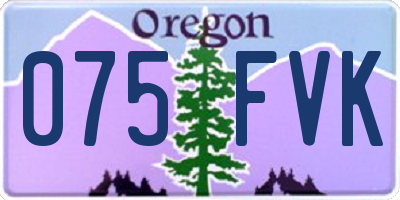 OR license plate 075FVK