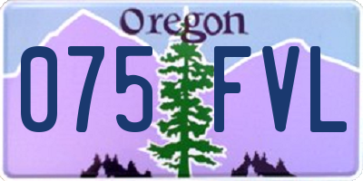 OR license plate 075FVL