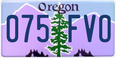 OR license plate 075FVO