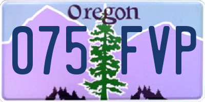 OR license plate 075FVP