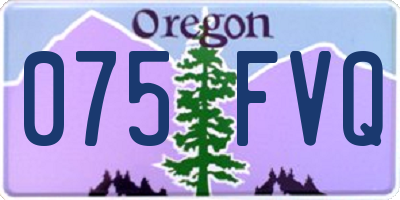 OR license plate 075FVQ