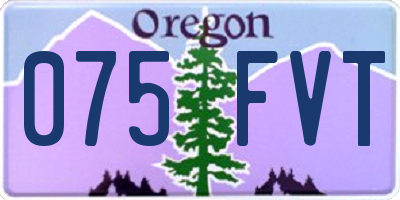 OR license plate 075FVT
