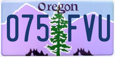 OR license plate 075FVU
