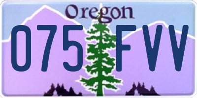 OR license plate 075FVV