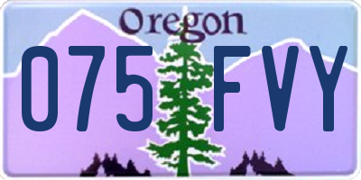 OR license plate 075FVY