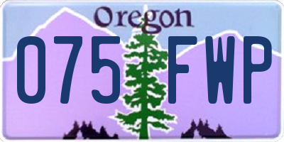 OR license plate 075FWP