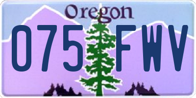 OR license plate 075FWV