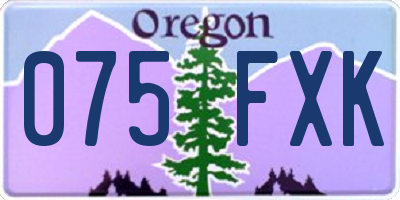 OR license plate 075FXK