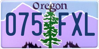 OR license plate 075FXL