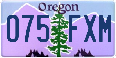 OR license plate 075FXM