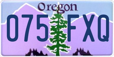OR license plate 075FXQ