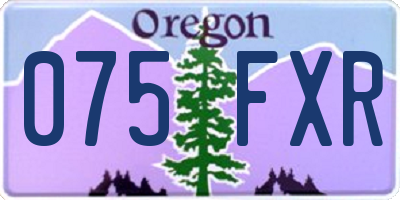OR license plate 075FXR
