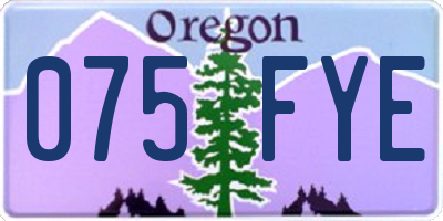 OR license plate 075FYE
