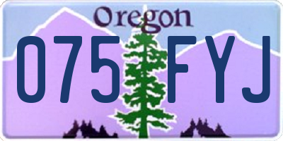 OR license plate 075FYJ