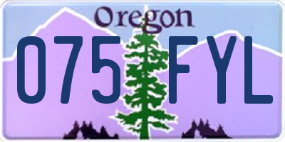 OR license plate 075FYL
