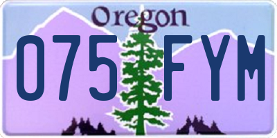 OR license plate 075FYM