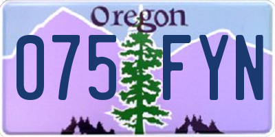 OR license plate 075FYN