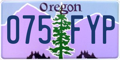OR license plate 075FYP