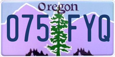 OR license plate 075FYQ