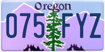OR license plate 075FYZ