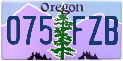 OR license plate 075FZB