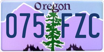 OR license plate 075FZC