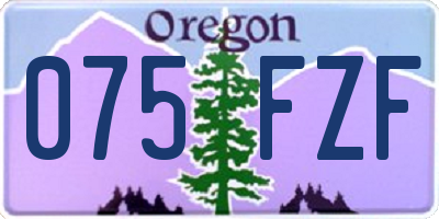 OR license plate 075FZF