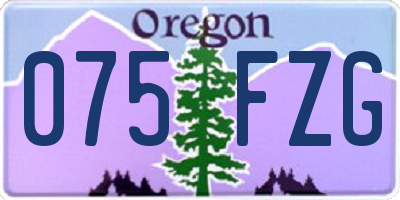 OR license plate 075FZG