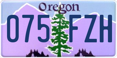 OR license plate 075FZH