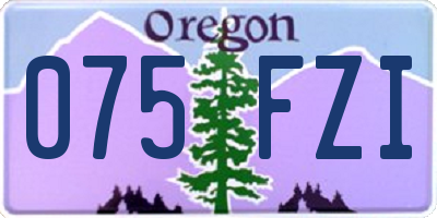 OR license plate 075FZI