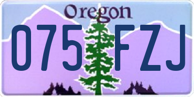 OR license plate 075FZJ