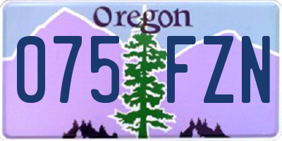 OR license plate 075FZN