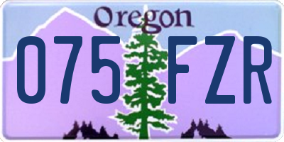 OR license plate 075FZR