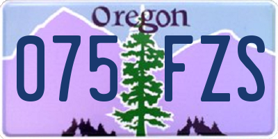 OR license plate 075FZS