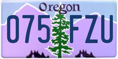 OR license plate 075FZU