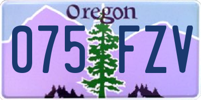 OR license plate 075FZV