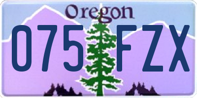OR license plate 075FZX