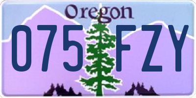 OR license plate 075FZY