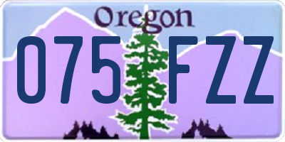 OR license plate 075FZZ