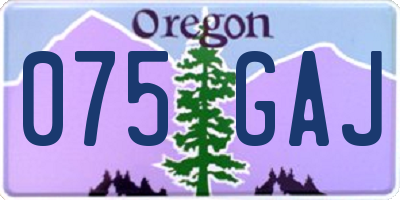 OR license plate 075GAJ
