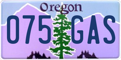 OR license plate 075GAS