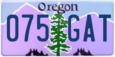 OR license plate 075GAT