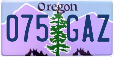 OR license plate 075GAZ