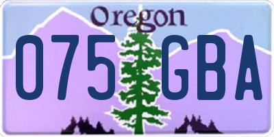 OR license plate 075GBA