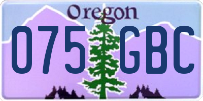 OR license plate 075GBC