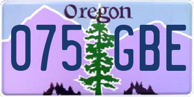 OR license plate 075GBE