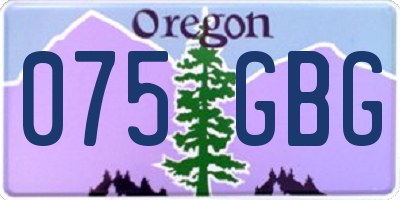 OR license plate 075GBG